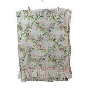 Lady Pepperell Vintage Floral Cottage Shabby Chic‎ Full Flat Sheet Ruffle Hem
